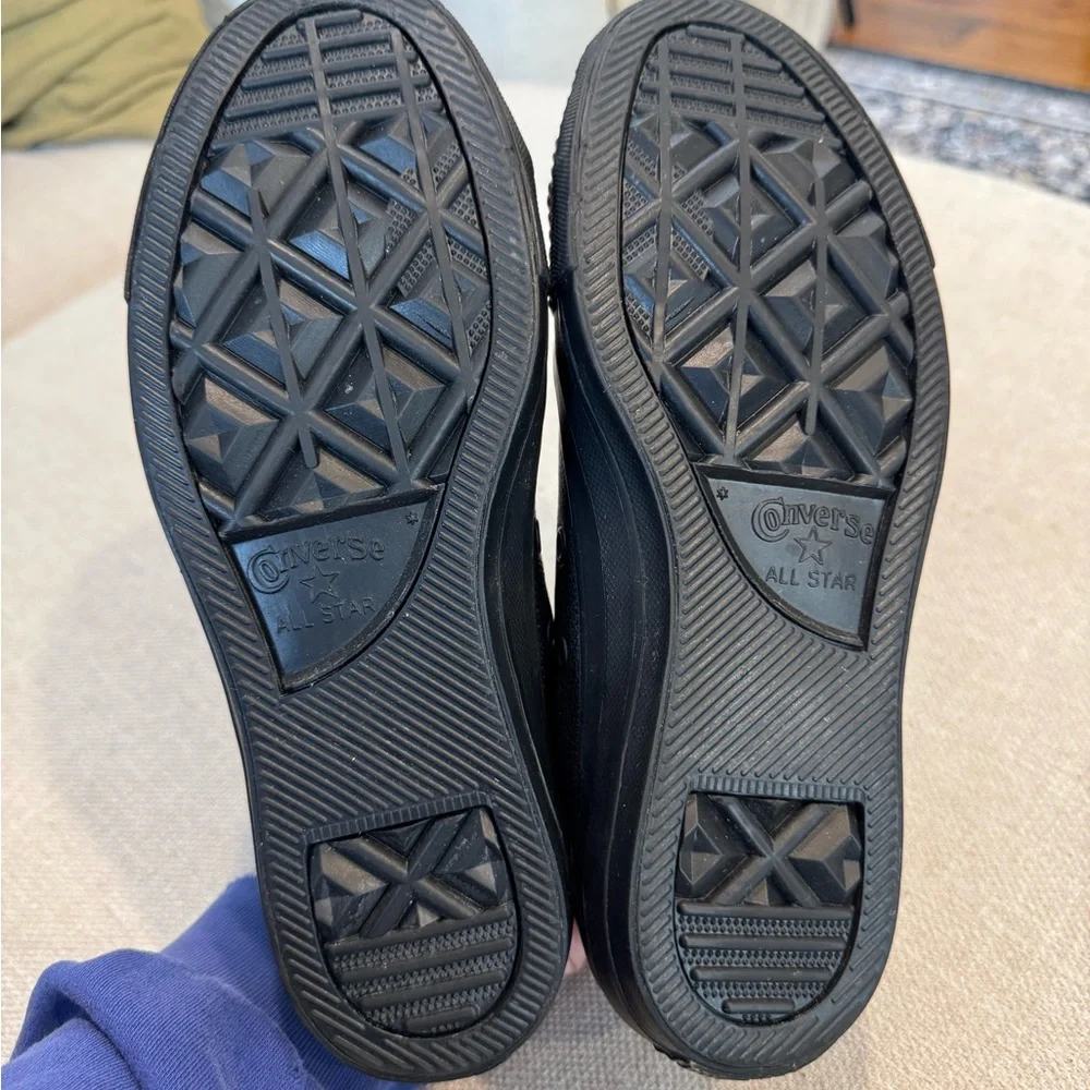 Converse Chuck Taylor All Star Ox Leather Sneakers, Black, Sz 6.5, NWB - Picture 7 of 8